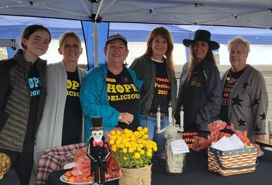 Hope Works volunteers at the festival